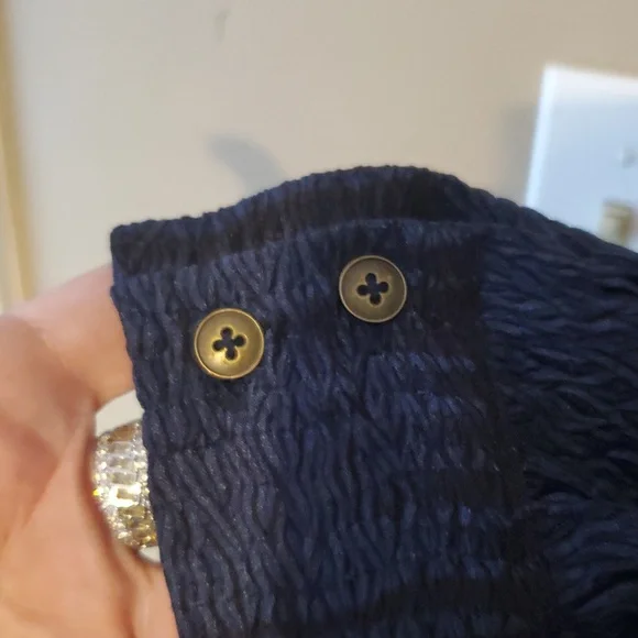 Runaway Bicycle Anna Top In Navy Handloomed Silk Size S/M - Picture 8 of 14